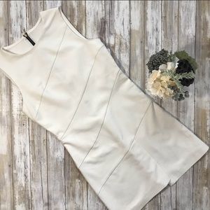 ZARA • white sheath dress